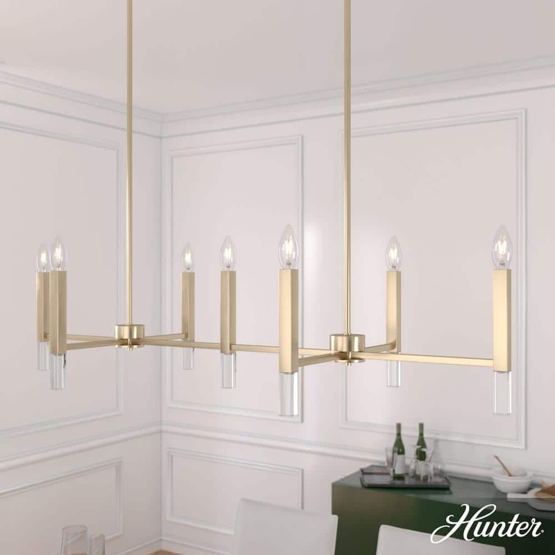 Hunter Sunjai 7-Light Alturas Gold Candlestick Chandelier