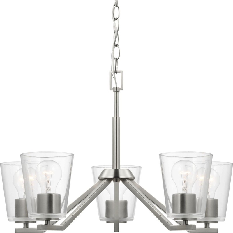 Progress Lighting Vertex 5-Light Brushed Nickel Modern/Contemporary Chandelier