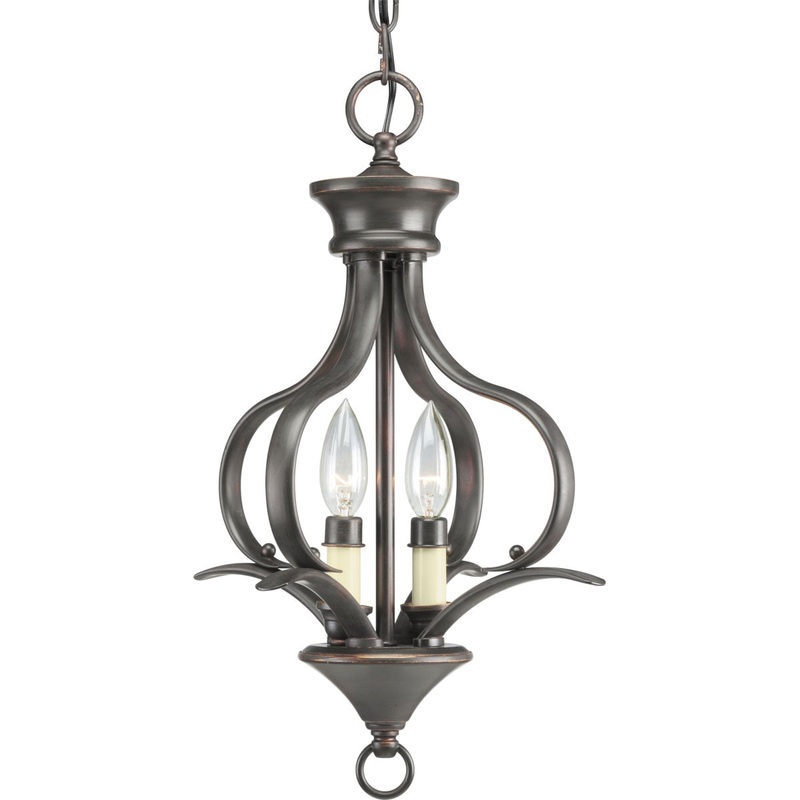 Progress Lighting Trinity 2-Light Antique Bronze Transitional Chandelier