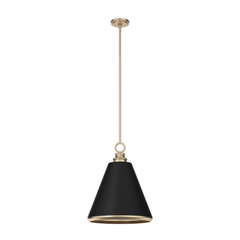 Hunter Klein 3-Light Alturas Gold Transitional Cone LED Medium Hanging Kitchen Island Light