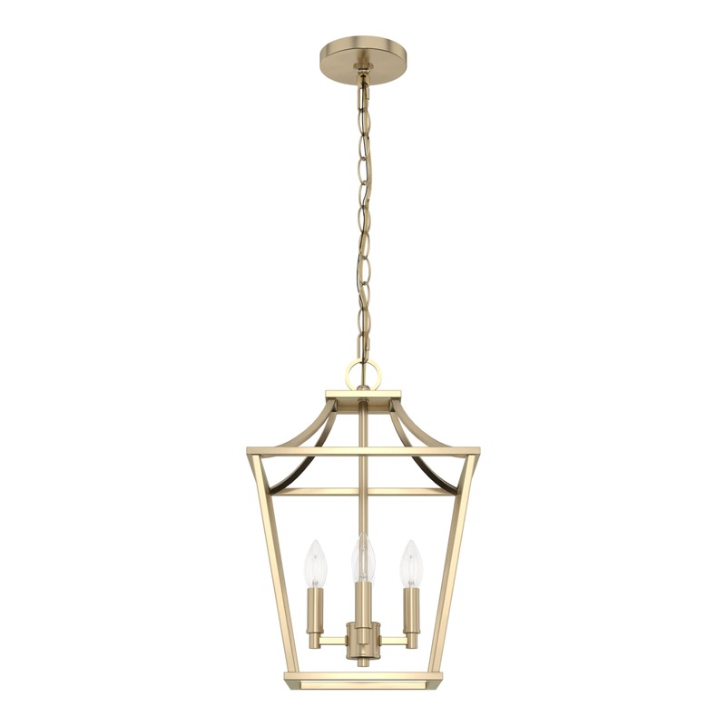 Hunter Laurel Ridge 4-Light Alturas Gold Transitional Lantern LED Medium Hanging Kitchen Island Light