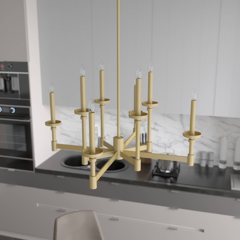 Hunter Briargrove 8-Light Matte Vintage Led Chandelier