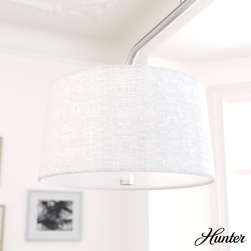 Hunter Cottage Hill 6-Light Brushed Nickel Modern/Contemporary Led Chandelier