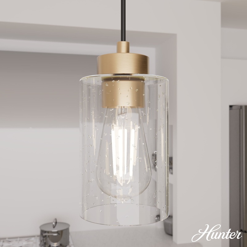 Hunter Hartland 3-Light Alturas Gold Transitional Globe LED Large Hanging