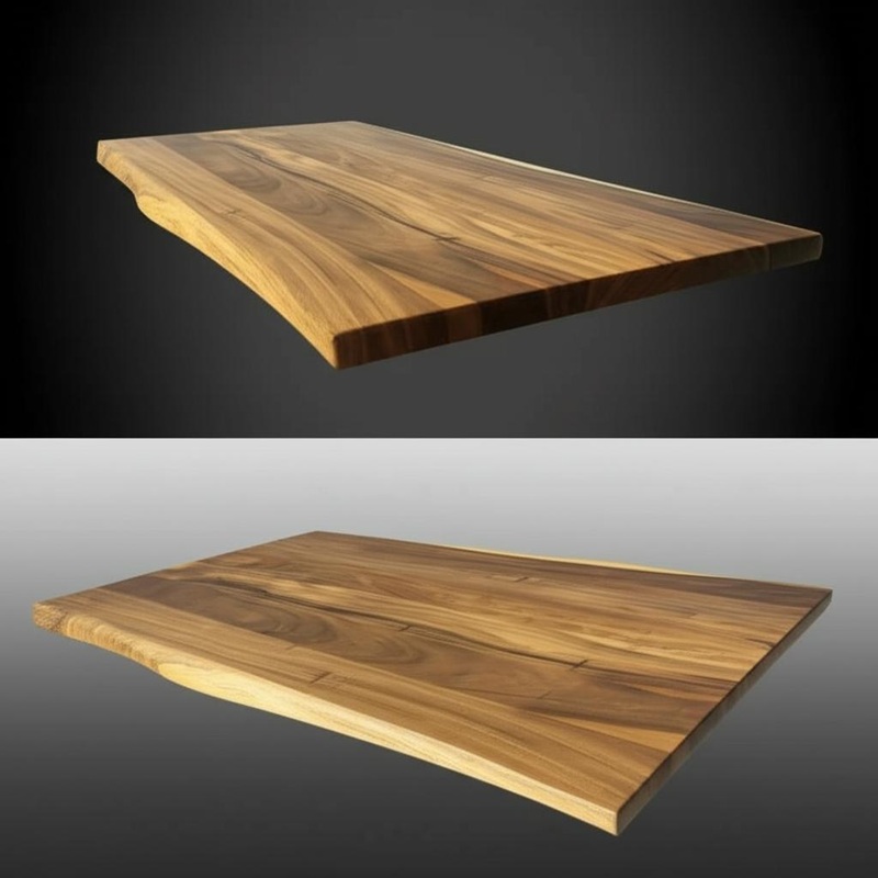 Hampton Bay Saman Solid Wood Butcher Block Countertop with Live Edge