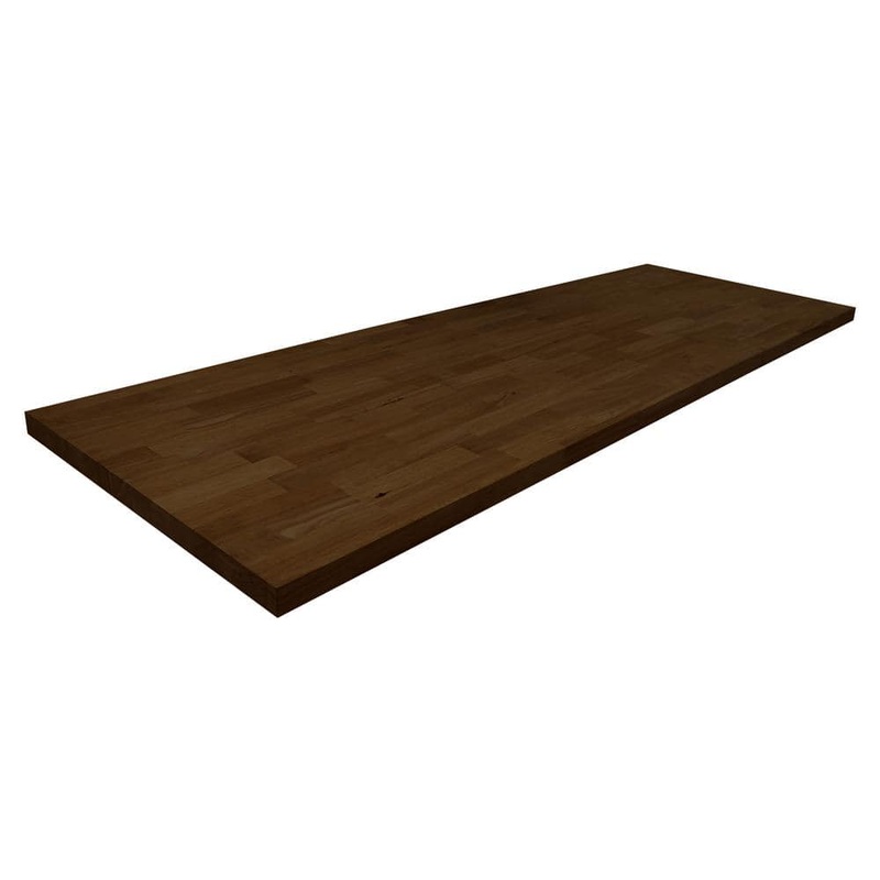 MSI 6 ft. L x 25 in. D x 1.5 in. T Finished Hevea Butcher Block Standard Countertop in Brown With Eased Edge