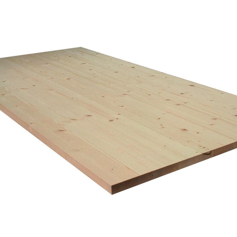 1 in. x 30 in. x 72 in. Allwood Pine Project Panel Table Island Top with Routed Edges on one Face