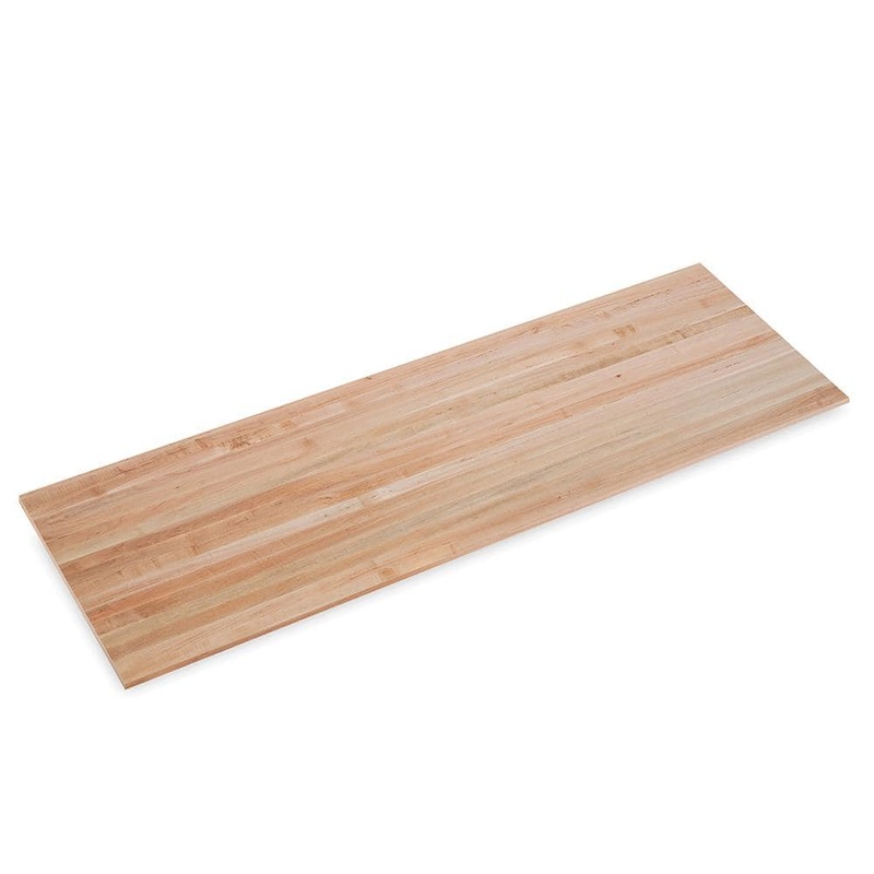 Swaner Hardwood 8 ft. L x 36 in. D x 1.5 in. T Finished Maple Solid Wood Butcher Block Island Countertop With Square Edge