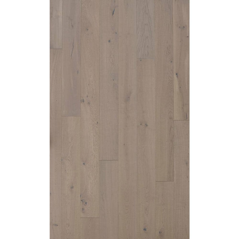 ASPEN FLOORING Stonehenge White Oak 5/8 in. T x 7 in. W Wire Brushed Engineered Hardwood Flooring (25 sqft/case)