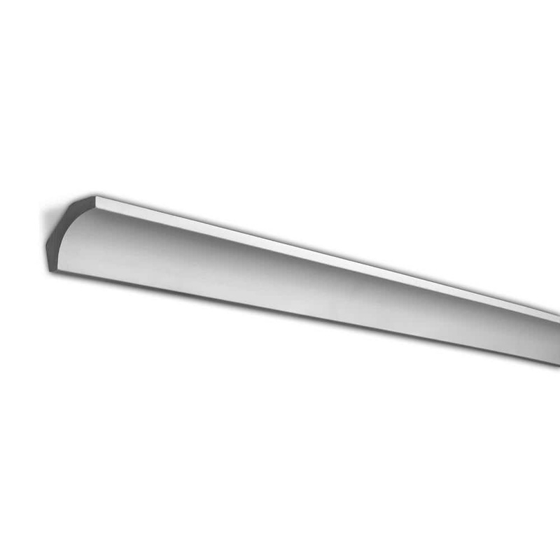 American Pro Decor 1-7/8 in. x 2 in. x 94-1/2 in. Plain Polyurethane Crown Moulding Pro Pack 47 LF (6-Pack)