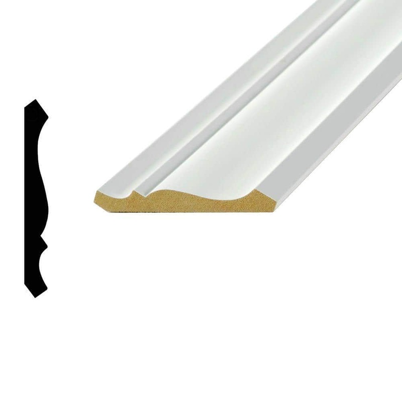 American Wood Moulding LWM47 1/2 in. x 4-5/8 in. Primed Medium-Density Fiberboard (MDF) Crown Moulding