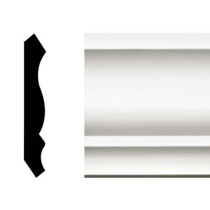 Builder’s Choice 49 9/16 in. x  1 in. Primed MDF Crown Moulding (Sold by Linear Foot)