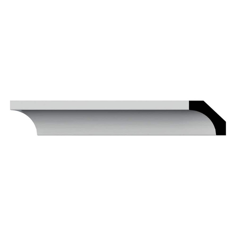 Ekena Millwork WM86 0.56 in. D x 1.63 in. W x 96 in. L Wood (Finger Joint Pine) Crown Molding