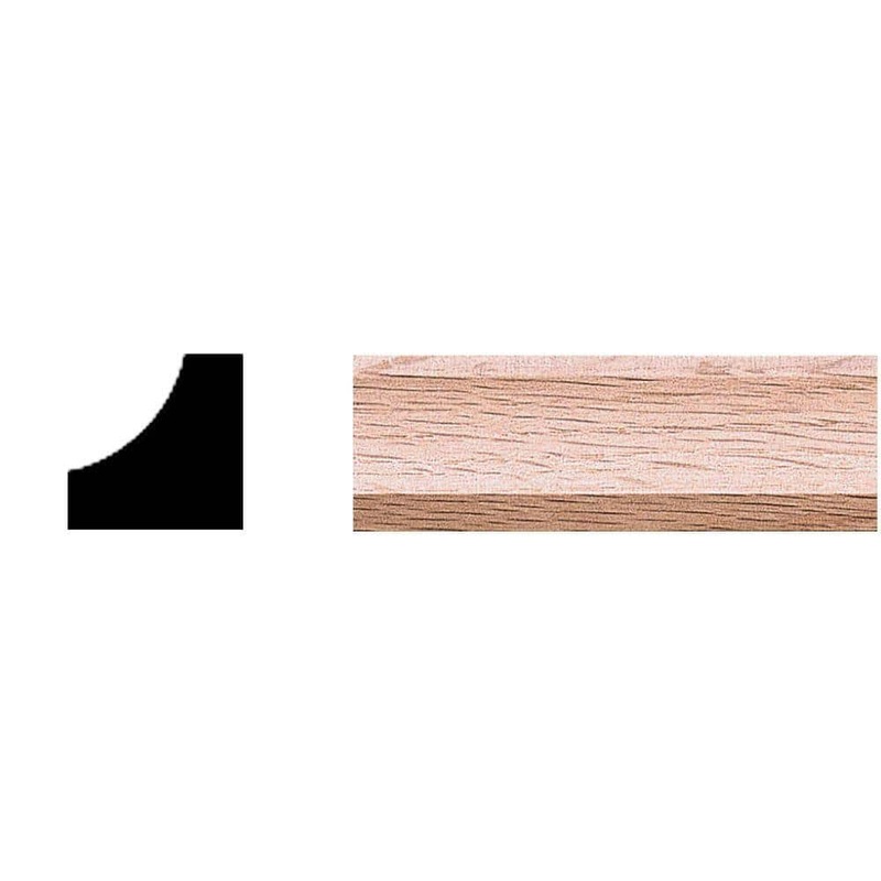 HOUSE OF FARA 3/4 in. x 3/4 in. x 8 ft. Oak Cove Moulding