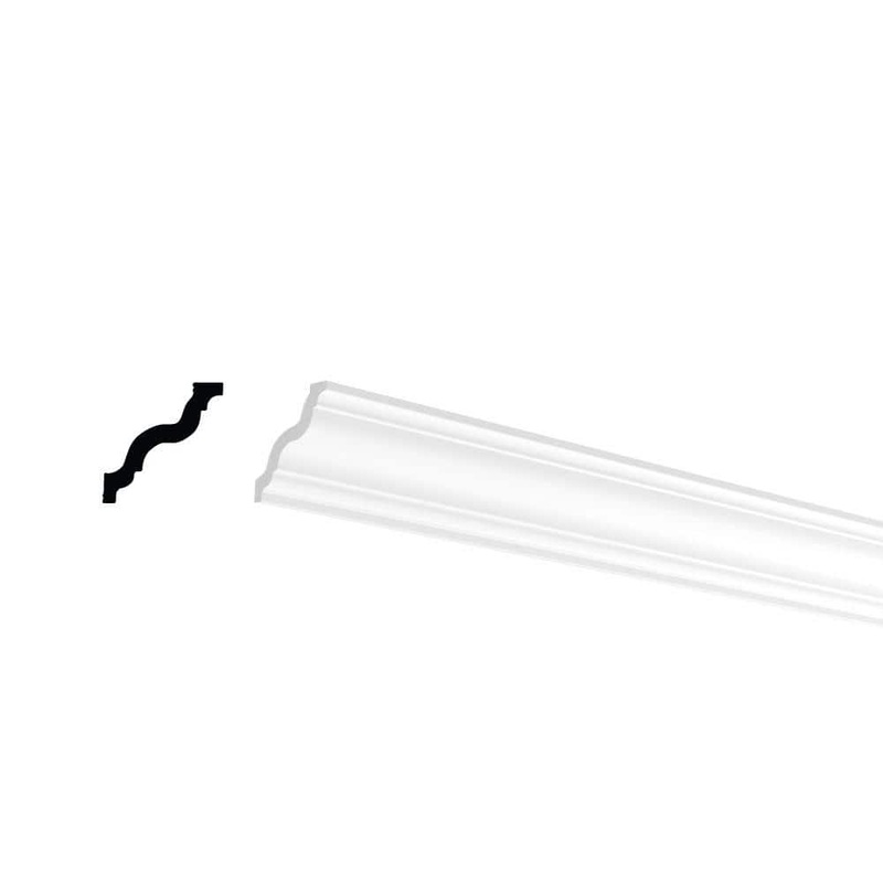 Nomastyl 1-1/4 in. x 4-3/4 in. x 78-3/4 in. Polystyrene Crown Moulding