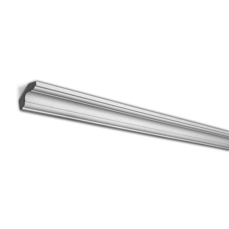 American Pro Decor 1-3/4 in. x 1-7/8 in. x 94-1/2 in. Plain Polyurethane Crown Moulding Pro Pack 47 LF (6-Pack)