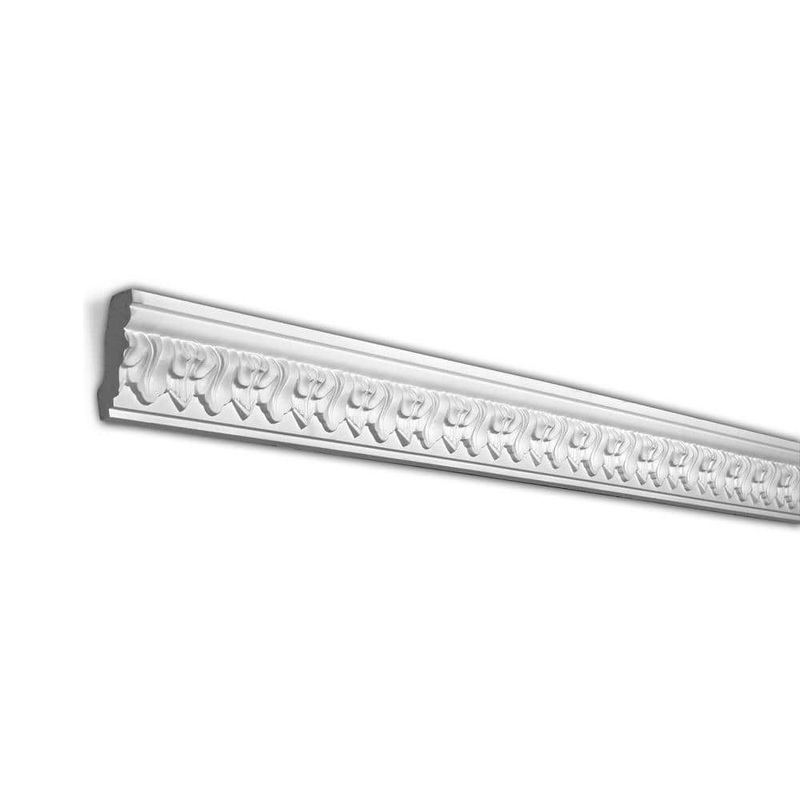 American Pro Decor 2-5/8 in. x 1-1/4 in. x 94-1/2 in. Leaf Polyurethane Crown Moulding Pro Pack 47 LF (6-Pack)