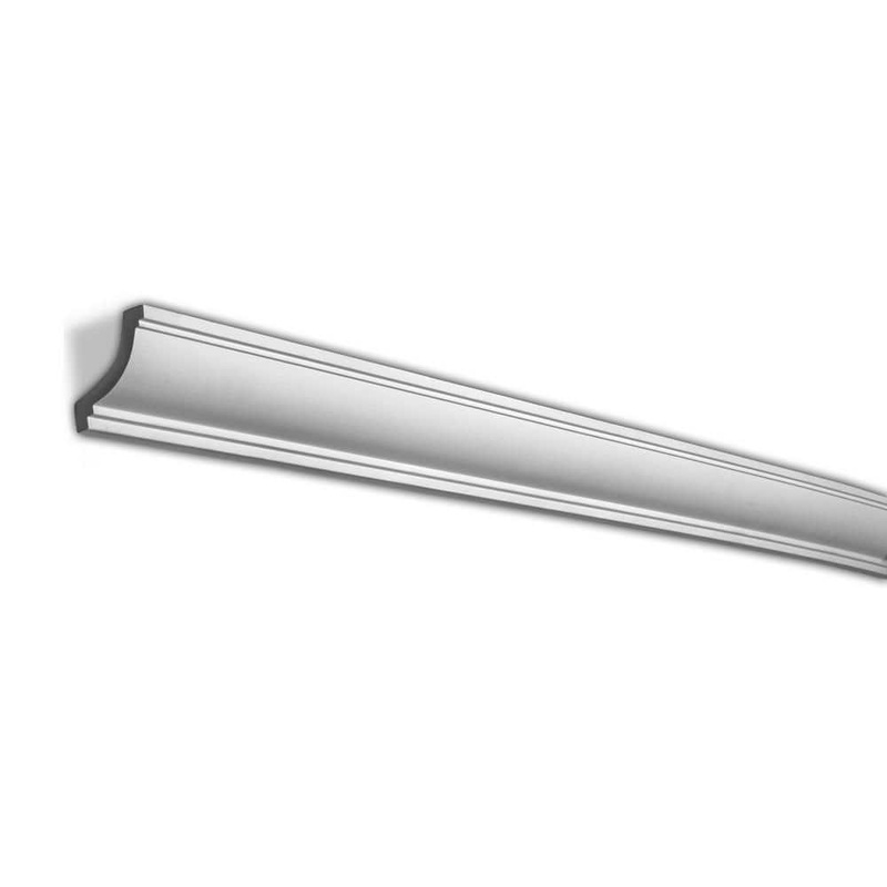 American Pro Decor 2 in. x 2 in. x 96 in. Plain Polyurethane Crown Moulding Pro Pack 64 LF (8-Pack)