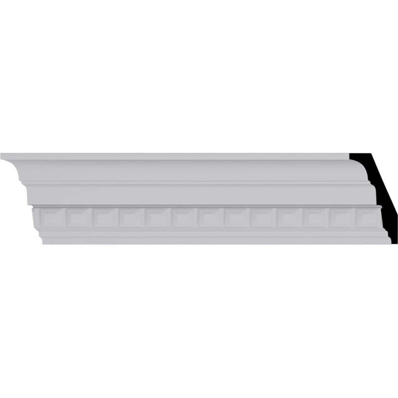 Ekena Millwork 1-7/8 in. x 3-1/2 in. x 94-1/2 in. Polyurethane Sequential Crown Moulding