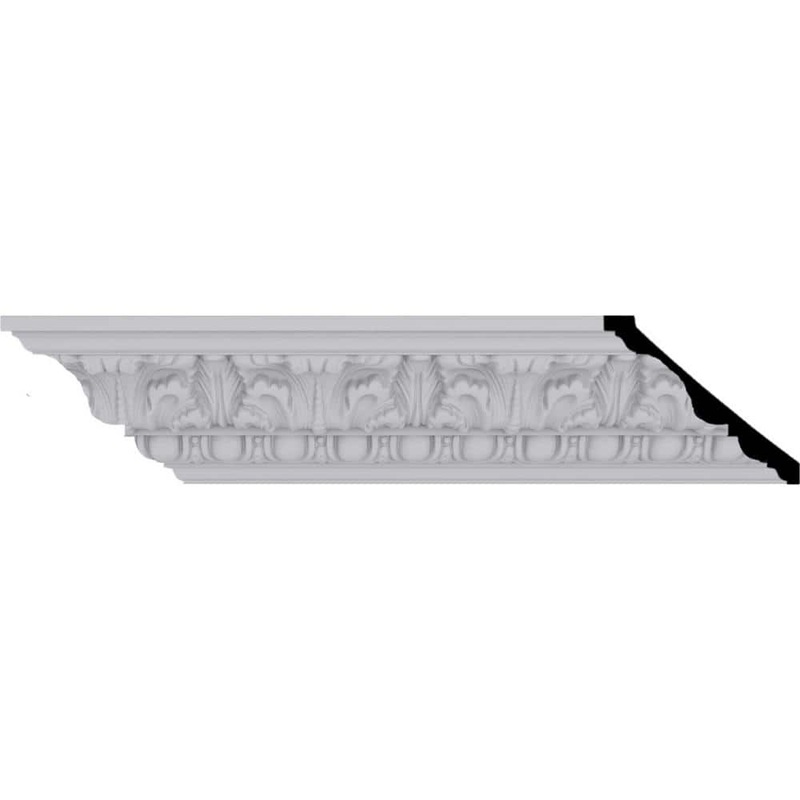 Ekena Millwork 3-7/8 in. x 4-1/2 in. x 94-1/2 in. Polyurethane Colton Crown Moulding