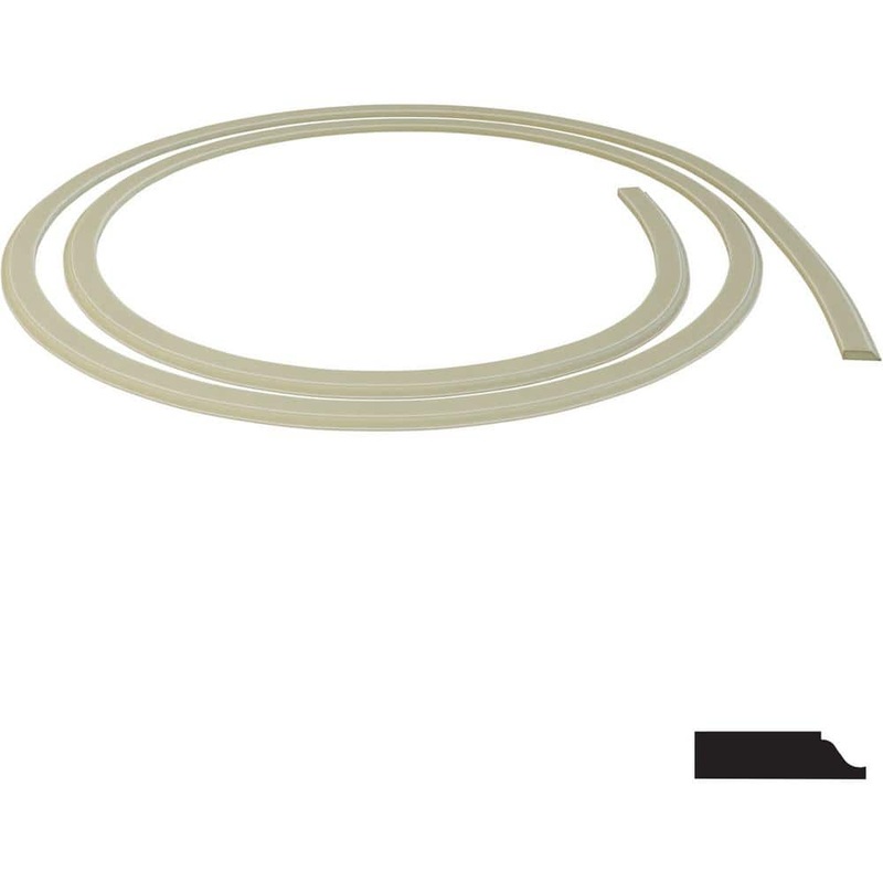Ekena Millwork 3/8 in. x 144 in. x 1 3/8 in. Resin Cove Flexible Moulding