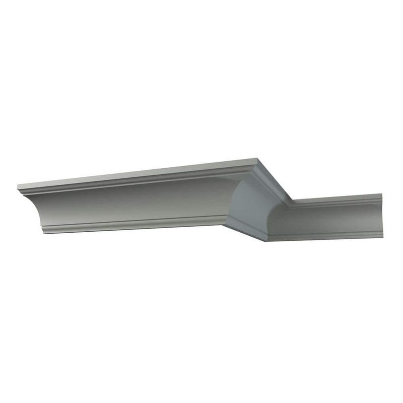 Ekena Millwork Carollton 2.75 in. D x 3.875 in. W x 94.5 in. L Polyurethane Crown Moulding