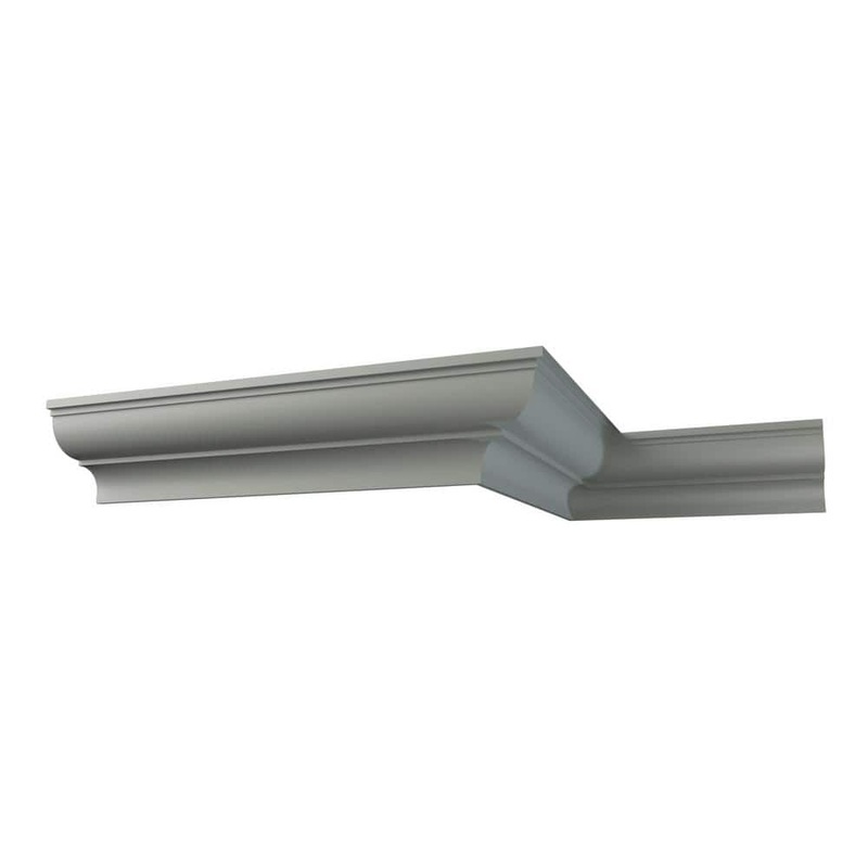 Ekena Millwork Midland 6.25 in. D x 9.625 in. W x 96 in. L Polyurethane Crown Moulding