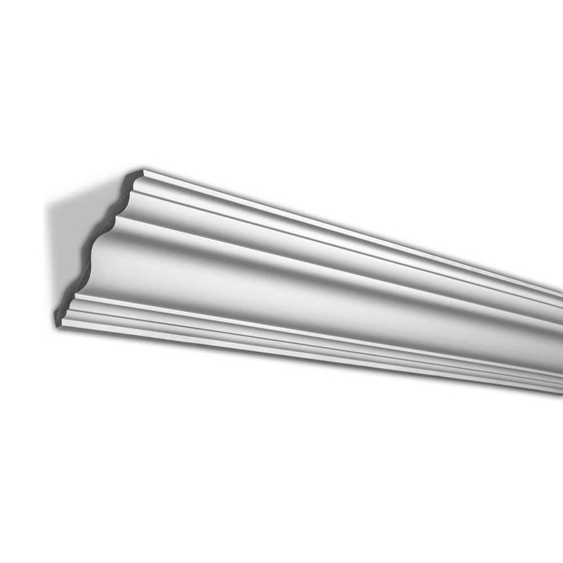 American Pro Decor 3-15/16 in. x 3-15/16 in. x 94-1/2 in. Plain Polyurethane Crown Moulding Pro Pack 31-1/2 LF (4-Pack)