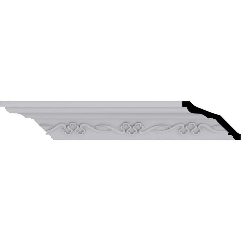 Ekena Millwork 2-7/8 in. x 2-1/2 in. x 94-1/2 in. Polyurethane Miller Crown Moulding
