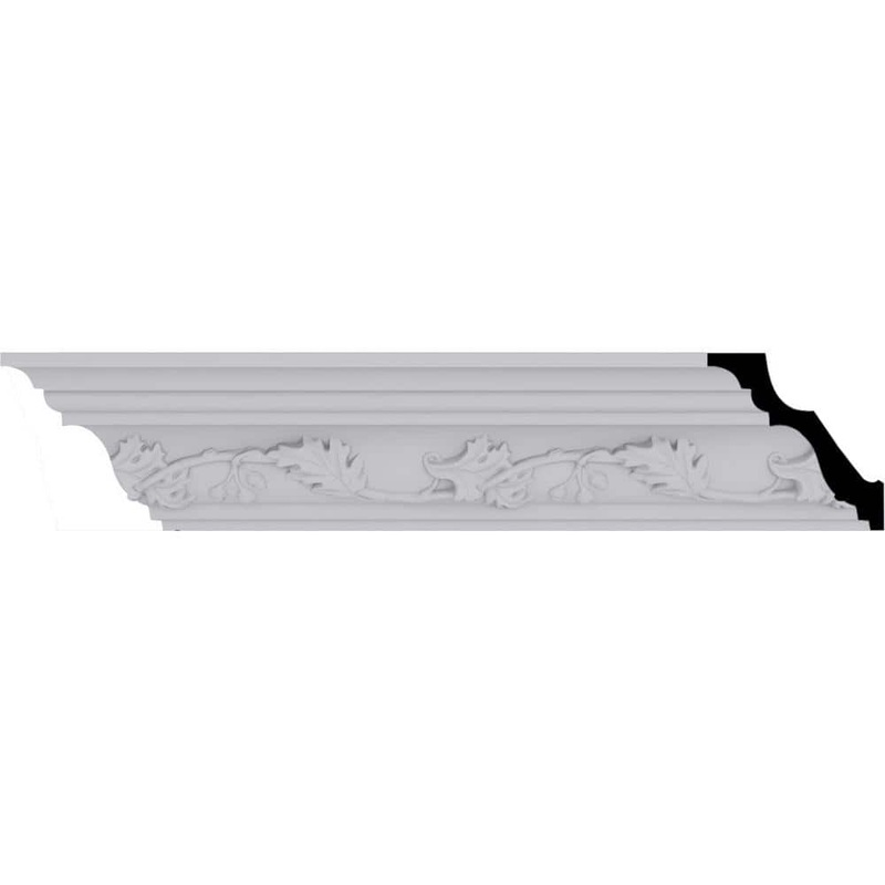 Ekena Millwork 3-1/8 in. x 3-1/8 in. x 94-1/2 in. Polyurethane Southhampton Crown Moulding