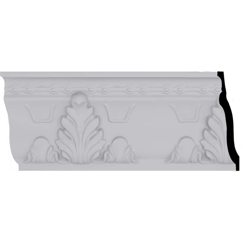 Ekena Millwork 3-3/4 in. x 9-1/4 in. x 94-1/2 in. Polyurethane Alexandria Crown Moulding
