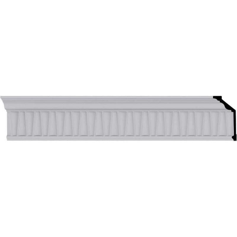 Ekena Millwork 3 in. x 5-5/8 in. x 94-1/2 in. Polyurethane Naomi Crown Moulding