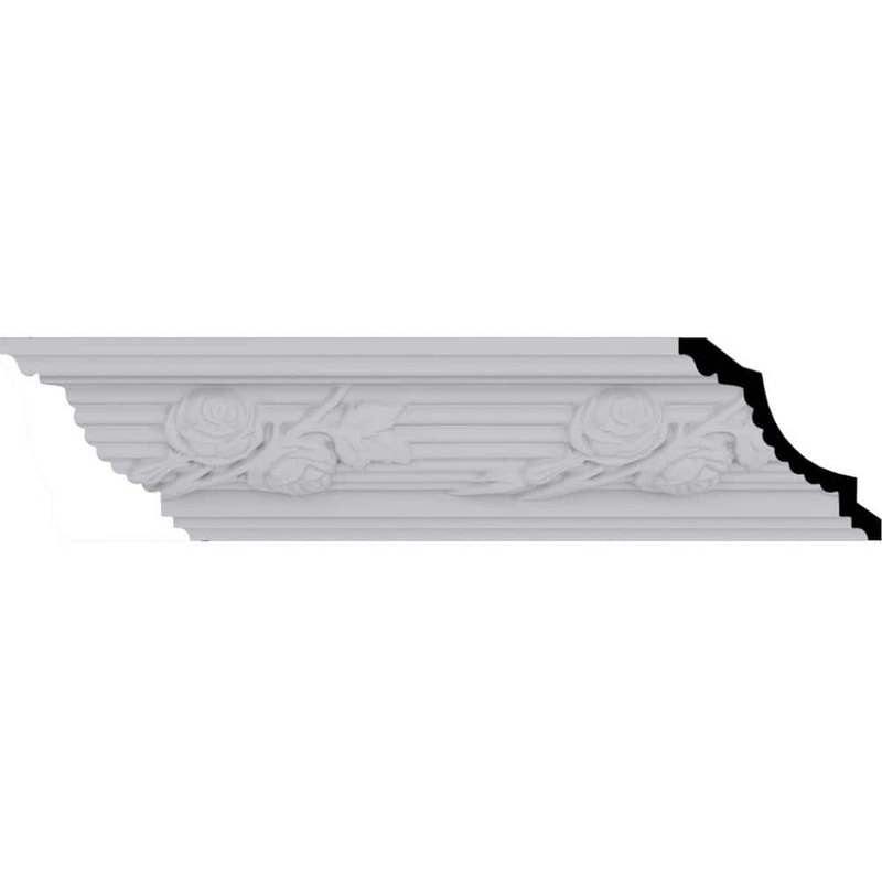 Ekena Millwork 4-1/4 in. x 4-1/4 in. x 94-1/2 in. Polyurethane Winston Crown Moulding