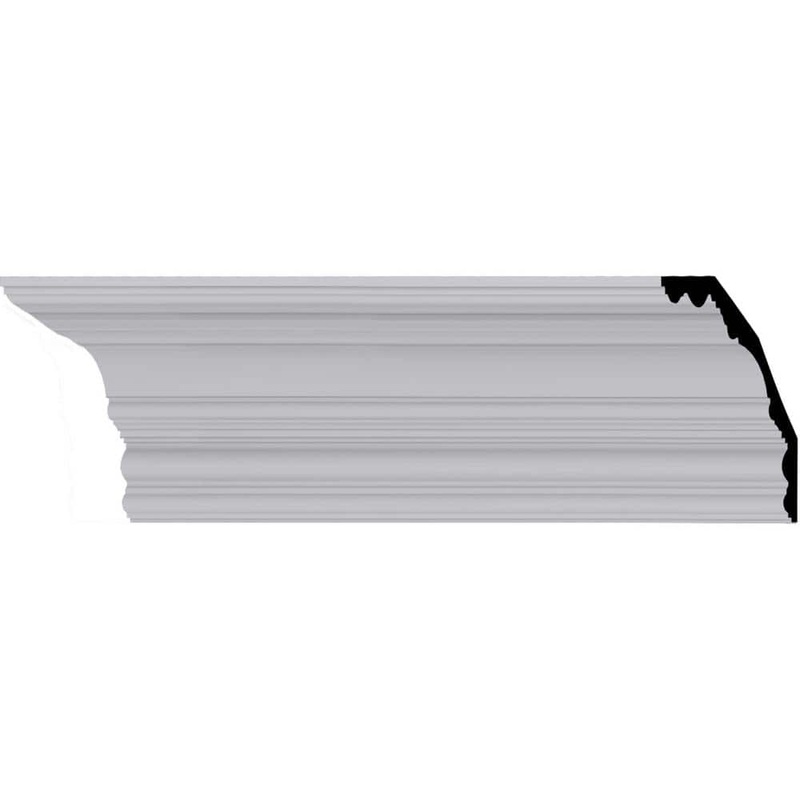 Ekena Millwork 7-7/8 in. x 7-7/8 in. x 94-1/2 in. Polyurethane Foster Cove Crown Moulding