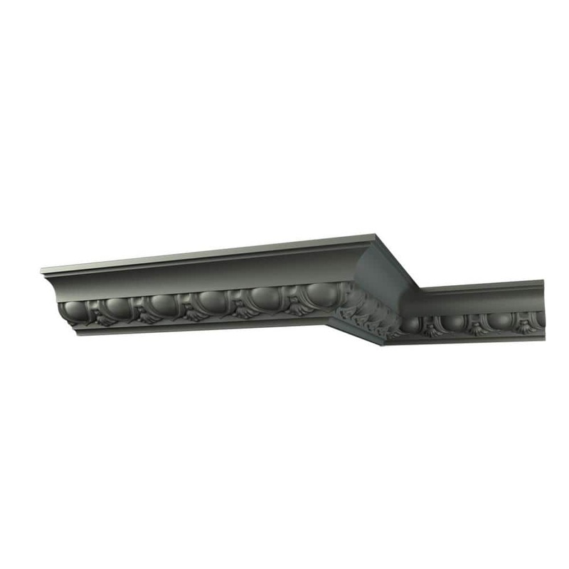Ekena Millwork Abraham 3.125 in. D x 4.5 in. W x 96 in. L Polyurethane Crown Moulding