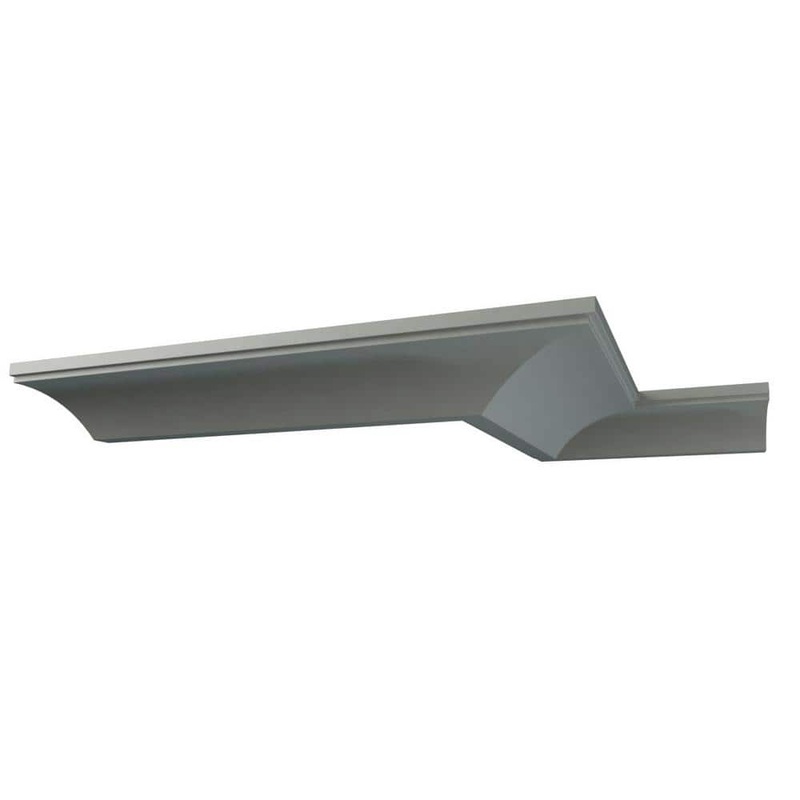Ekena Millwork Brett 10.25 in. D x 10.875 in. W x 94.5 in. L Polyurethane Crown Moulding
