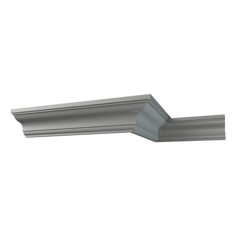 Ekena Millwork Bryan 2.375 in. D x 3.375 in. W x 96 in. L Polyurethane Crown Moulding