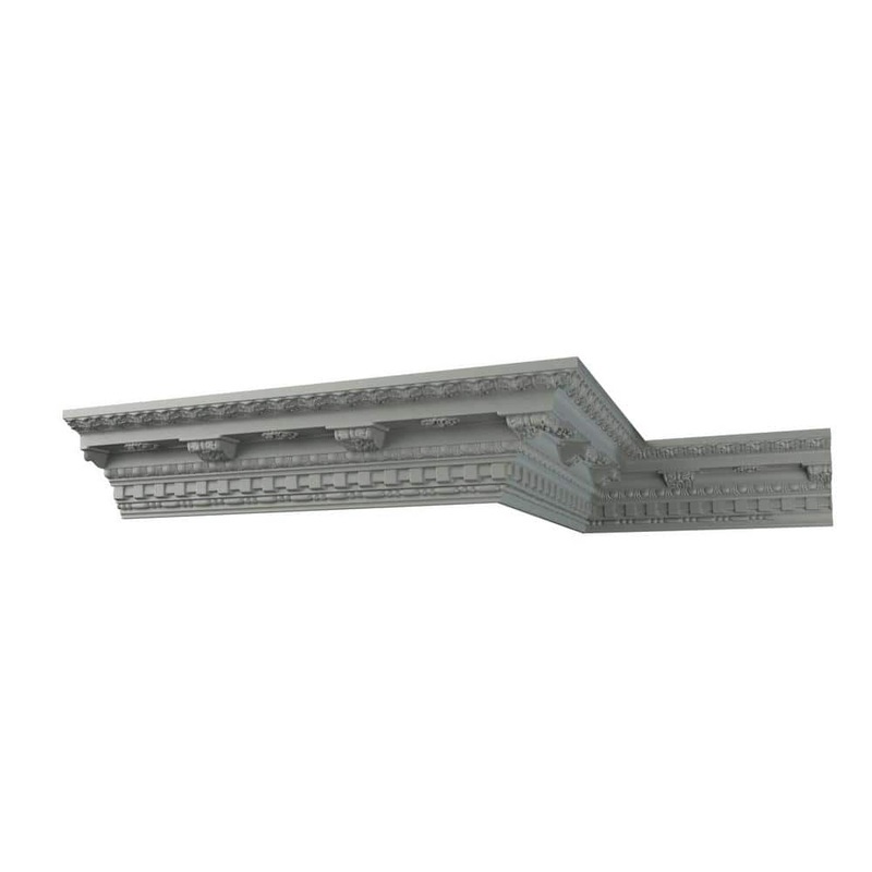 Ekena Millwork Elijah 3.375 in. D x 4.5 in. W x 96 in. L Polyurethane Crown Moulding