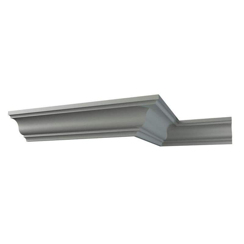 Ekena Millwork Lewisville 3.5 in. D x 4.75 in. W x 94.5 in. L Polyurethane Crown Moulding