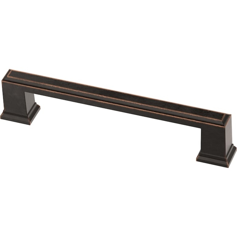 allen + roth Beaumont 5-1/16-in (128mm) Center to Center Bronze with Copper Highlights Rectangular Handle Drawer Pull