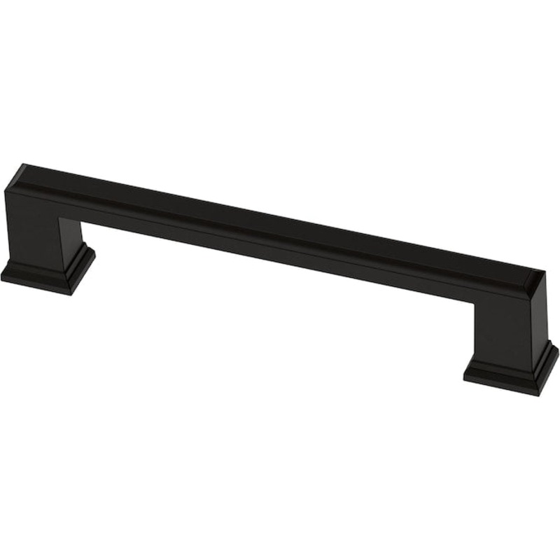 allen + roth Beaumont 5-1/16-in (128mm) Center to Center Matte Black Rectangular Handle Drawer Pull