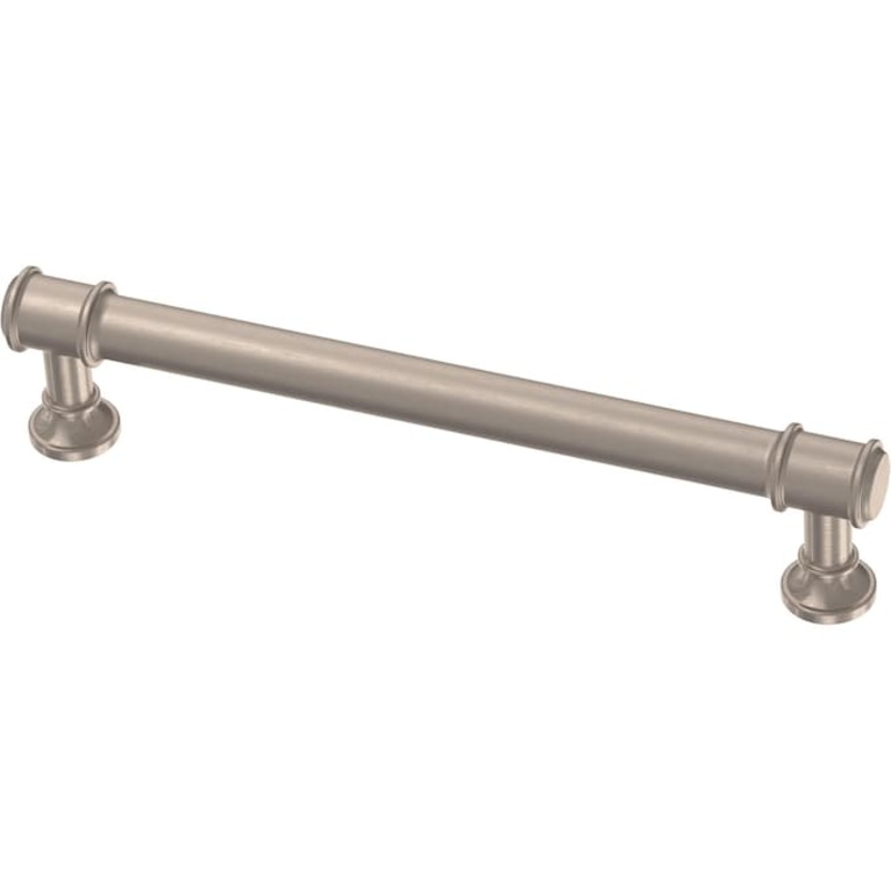 allen + roth Magnus 5-1/16-in (128mm) Center to Center Satin Nickel Cylindrical Bar Drawer Pull