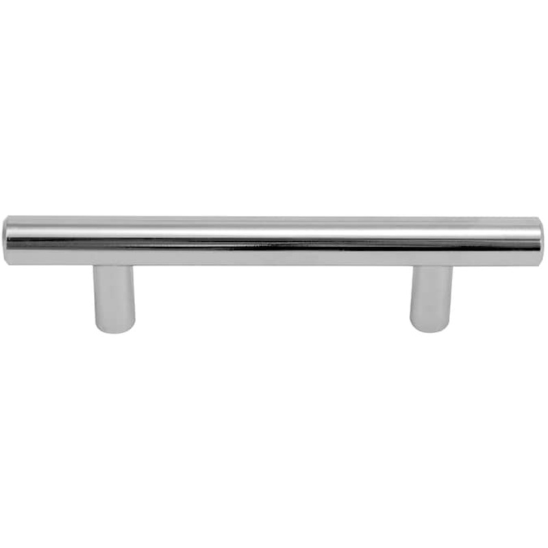 Laurey Melrose 4-in (102mm) Center to Center Polished Chrome Cylindrical Bar Drawer Pull