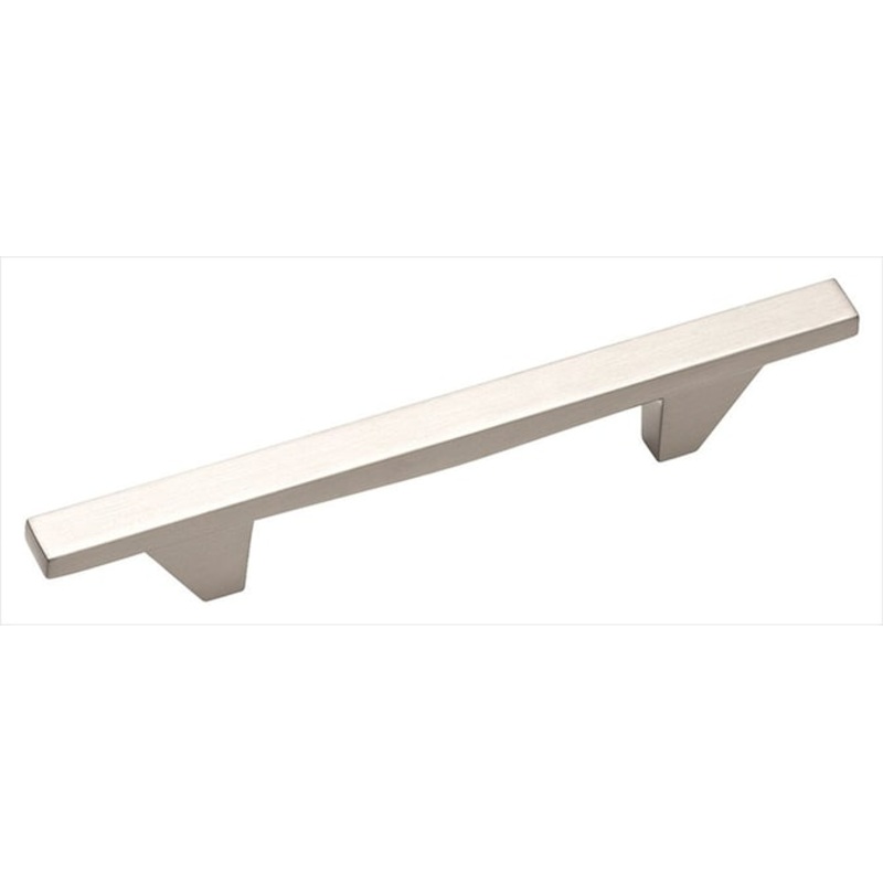 Amerock Sleek 3-3/4-in (96mm) Center to Center Satin Nickel Rectangular Bar Drawer Pull
