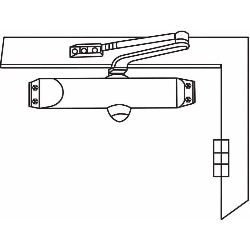 APPROVED VENDOR Aluminum Medium Duty Grade 2 Door Closer