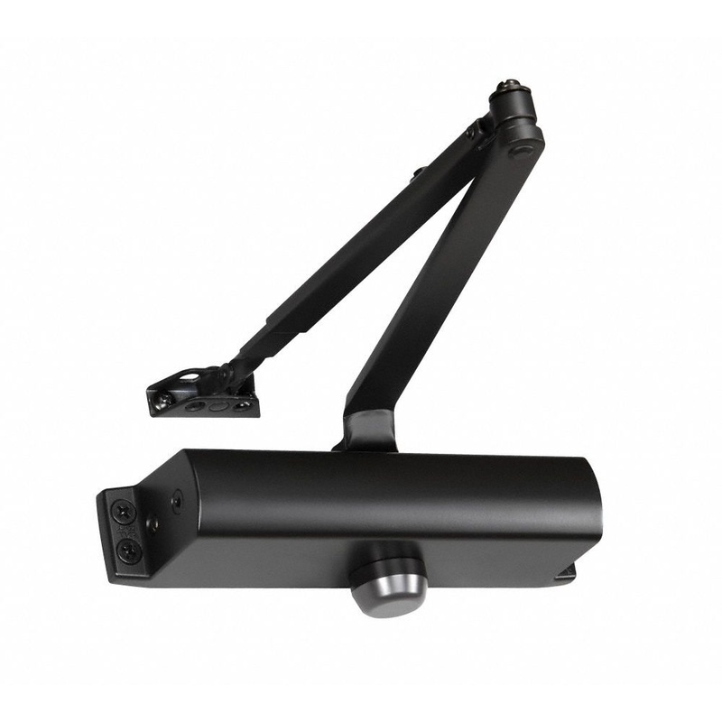ASSA ABLOY ACCENTRA Black Door Closer – Grade 2, Medium Duty for Versatile Mounting