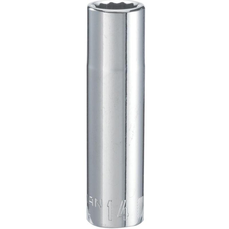 Craftsman 14 mm Metric Deep Socket, 1/2 in. Drive, 12 Point