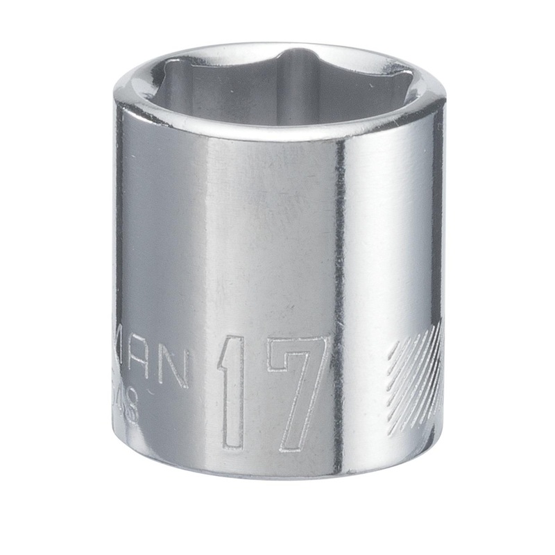 Craftsman 17mm Metric 6-Point Shallow Socket, 3/8-inch Drive