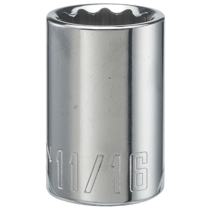 Craftsman SAE 12 Point Shallow Socket – 11/16 in. X 1/2 in. Drive