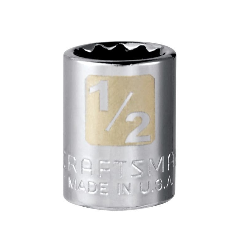 Craftsman SAE 12 Point Standard Socket, 1/2 in. X 3/8 in. Drive